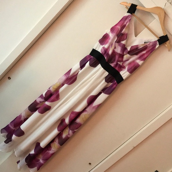Express Purple Orchid Chiffon Maxi Dress, Small - Picture 1 of 6